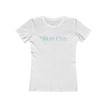 TC t-shirt, white & turquoise